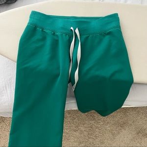 FIGS hunter green livingston scrub pants